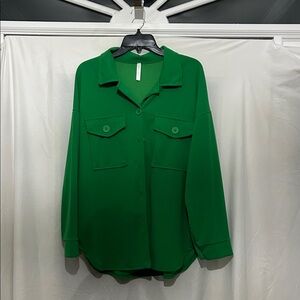 Emerald Vibrant Green Shacket